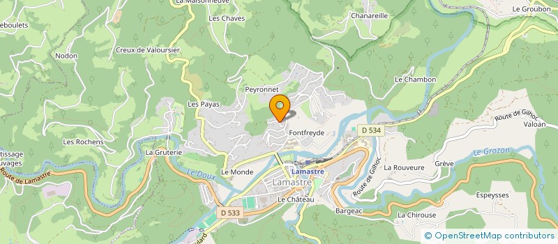 localisation de l'entreprise COLYCOLAM à LAMASTRE
