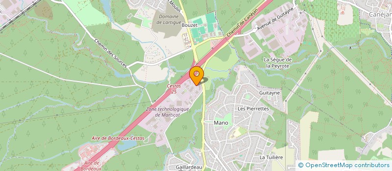 localisation de l'entreprise COM 1 à CESTAS