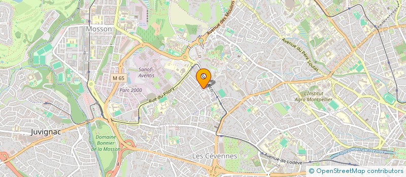 localisation de l'entreprise COM'1ACTION à MONTPELLIER