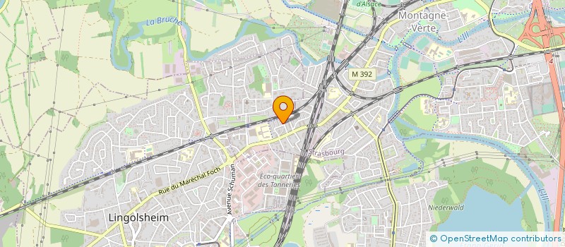 localisation de l'entreprise COM 9 à STRASBOURG