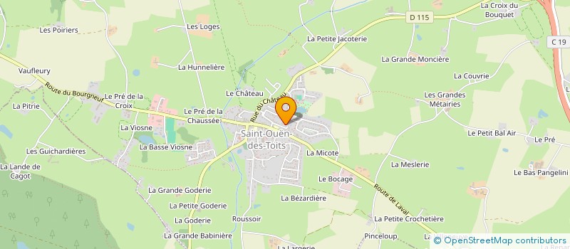 localisation de l'entreprise COM'A LA MAISON 1.2.3. SOLEIL  SAINT-OUEN-DES-TOITS