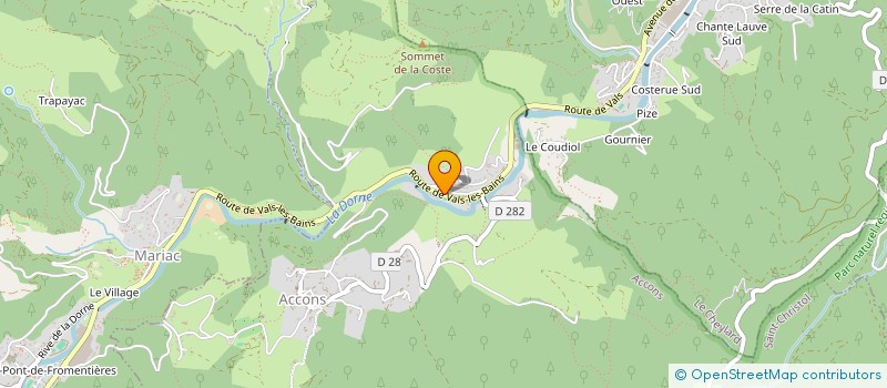 localisation de l'entreprise COM'ARDECHE EDITIONS  ACCONS