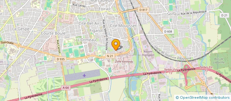 localisation de l'entreprise @COM.ASSIST  TARBES