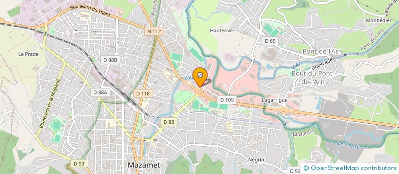 localisation de l'entreprise COM'AZ à MAZAMET