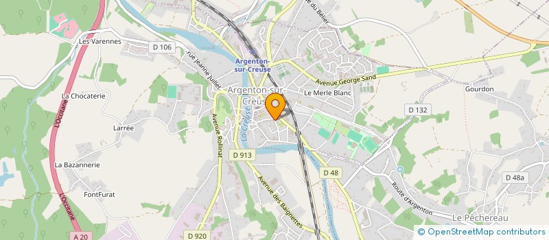 localisation de l'entreprise COM BASSIN EMPLOI BRENNE BOISCHAUT SUD à ARGENTON-SUR-CREUSE