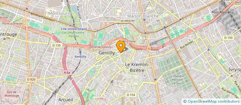 localisation de l'entreprise COM BOULISTE DEP SPORT BOULES 94 à GENTILLY