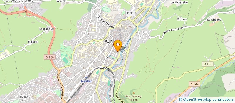 localisation de l'entreprise @COM.CANTAL-AUVERGNE à AURILLAC