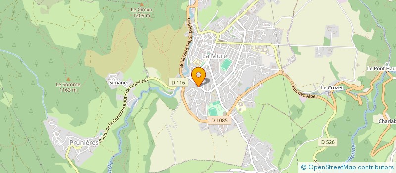 localisation de l'entreprise COM COORD ENTR SOC DE LA MURE  LA MURE