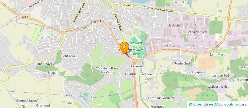 localisation de l'entreprise @COM COURTAGE  PUJOLS