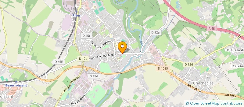 localisation de l'entreprise COM D ENTR PAPET DE RIVES  RIVES