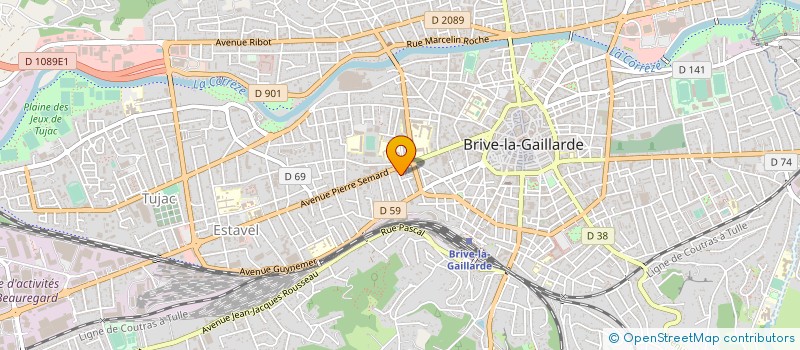 localisation de l'entreprise COM D'HABITUDE PUBLICITE  BRIVE-LA-GAILLARDE