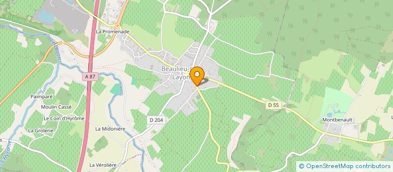 localisation de l'entreprise COM DE GESTION CANTINE PUBLI à BELLEVIGNE-EN-LAYON