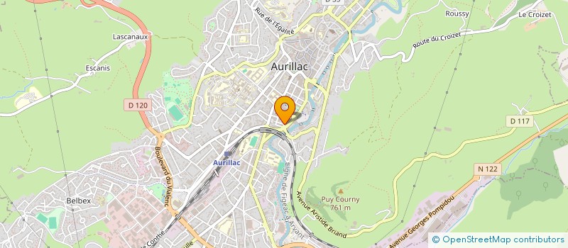 localisation de l'entreprise COM DEP OFFICES MUNICIPAUX SPORTS CANTAL à AURILLAC