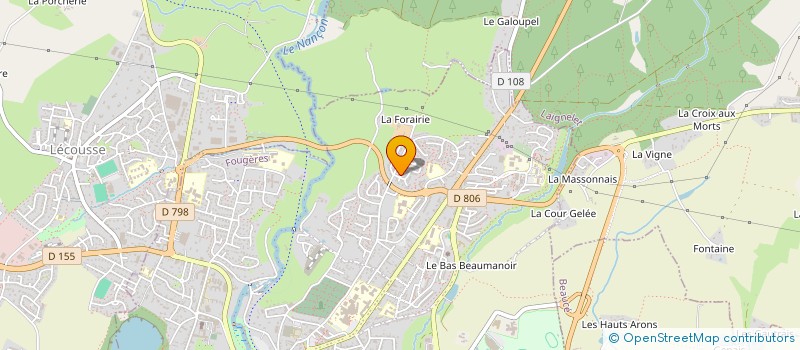 localisation de l'entreprise COM DEPART 35 FED CLUBS ALPINS FRANCAIS  FOUGERES