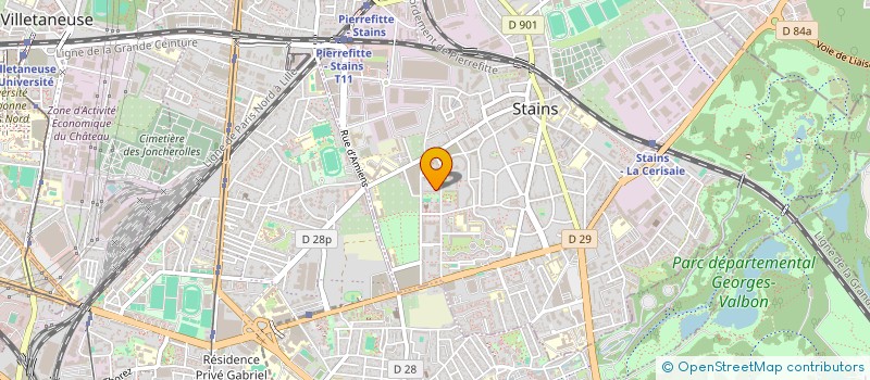 localisation de l'entreprise COM ECOLE DE TAXI  STAINS