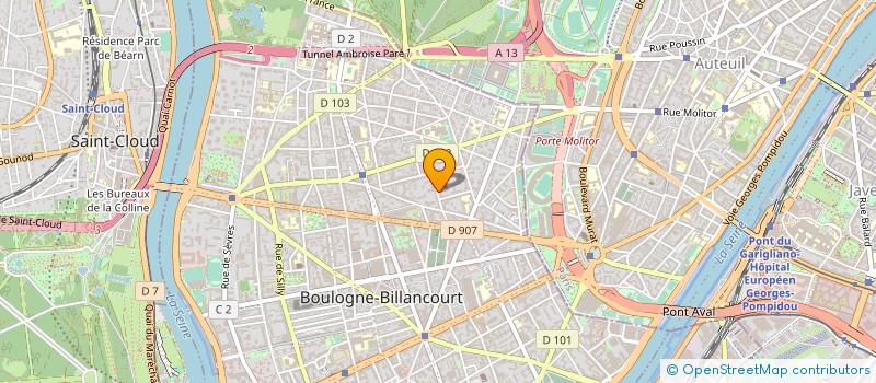 localisation de l'entreprise COM' EN REGIONS à BOULOGNE-BILLANCOURT