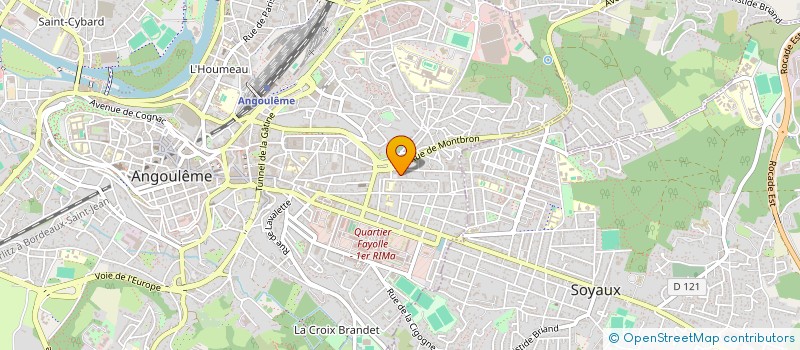 localisation de l'entreprise COM ENTENTE QUART VICTOR HUGO-ST ROCH à ANGOULEME