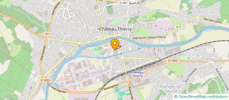 localisation de l'entreprise COM ENTREP DES ETS BELIN  CHATEAU-THIERRY