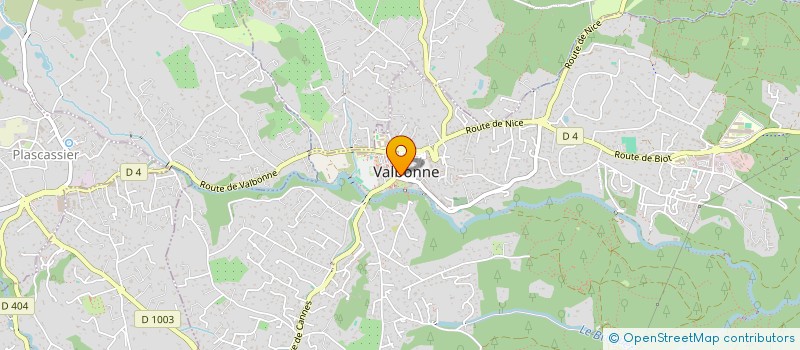 localisation de l'entreprise COM'EVENTS  VALBONNE