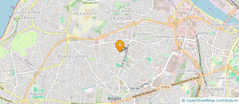 localisation de l'entreprise COM.EX à ANGLET