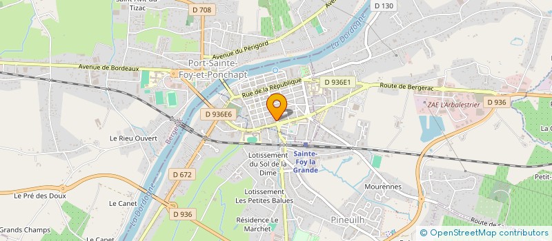 localisation de l'entreprise @COM. EXPERTISE GIRONDE- EXPERT COMPT  SAINTE-FOY-LA-GRANDE