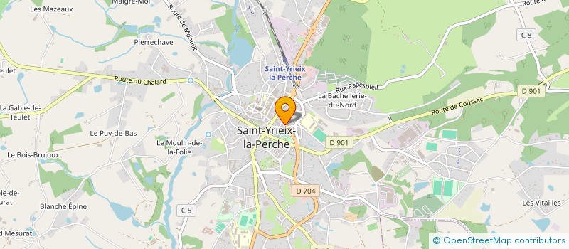 localisation de l'entreprise @COM.EXPERTISE LIMOUSIN  SAINT-YRIEIX-LA-PERCHE