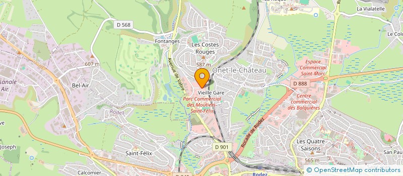 localisation de l'entreprise @ COM EXPERTISE ROUERGUE-SOCIETE D'EXPERTISE COMPTABLE  ONET-LE-CHATEAU