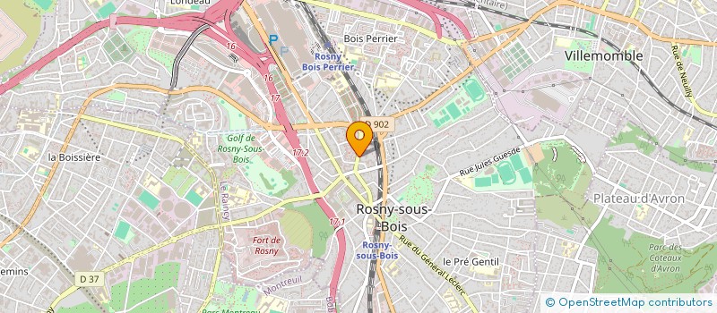 localisation de l'entreprise COM.EXPRESS à ROSNY-SOUS-BOIS