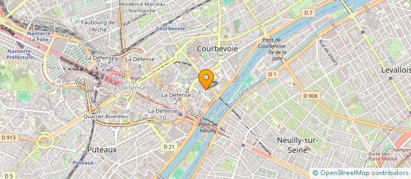 localisation de l'entreprise COM FACTORY  COURBEVOIE