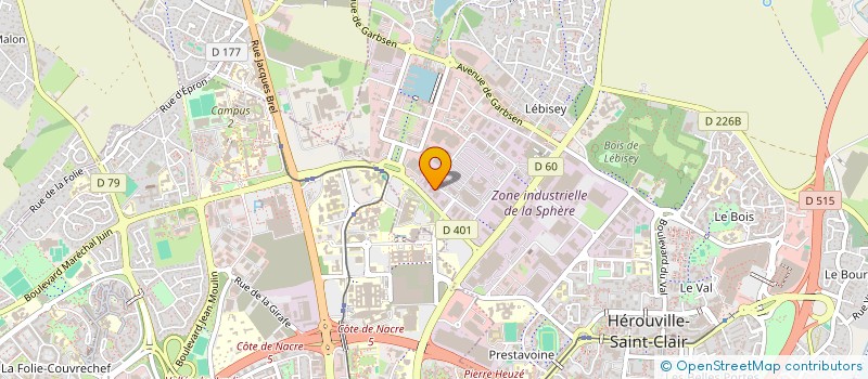 localisation de l'entreprise COM & GRAPH  HEROUVILLE-SAINT-CLAIR