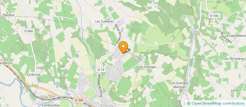 localisation de l'entreprise COM'L à CHESSY