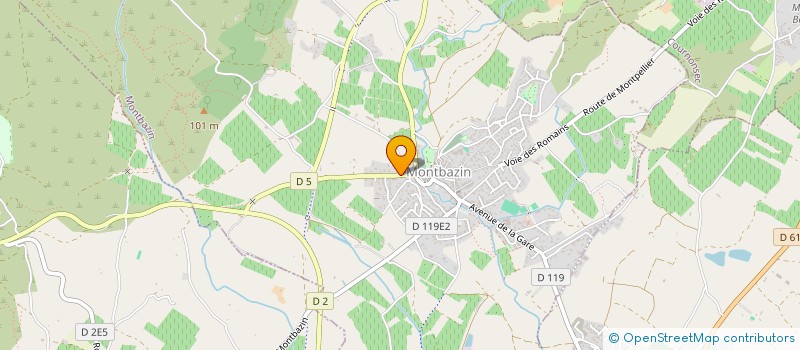 localisation de l'entreprise COM-ON-NET  MONTBAZIN