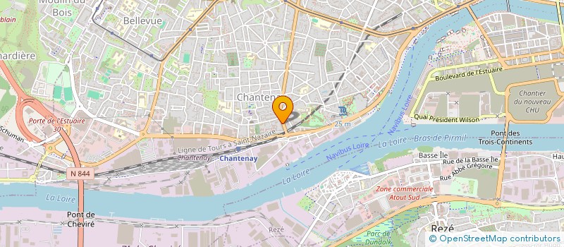 localisation de l'entreprise COM'ON SPORT SARL à NANTES