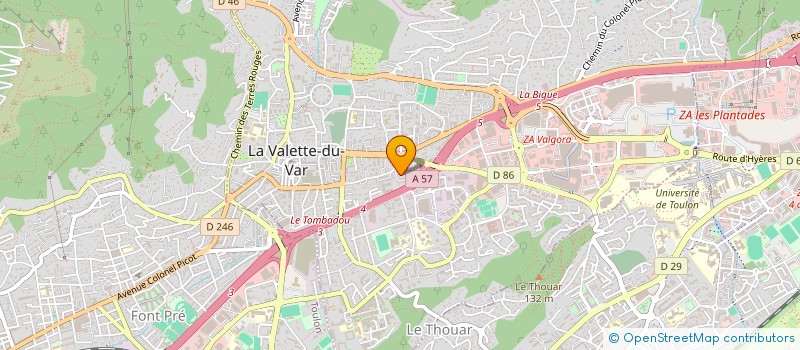 localisation de l'entreprise COM'ONE IN THE LINE à LA VALETTE-DU-VAR