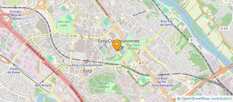 localisation de l'entreprise COM ORGANI MANIFES CULTUR SPORT FRANCOPH à EVRY-COURCOURONNES