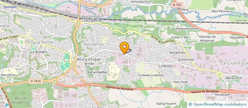 localisation de l'entreprise COM'OUEST à QUIMPER
