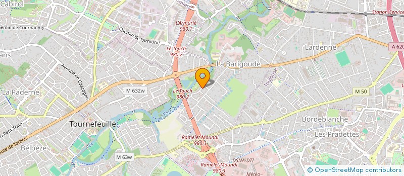 localisation de l'entreprise COM' POTES  TOURNEFEUILLE