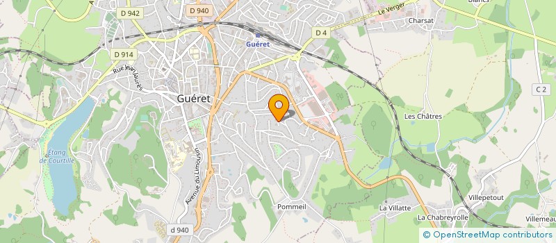localisation de l'entreprise COM REG DES CLUBS ALPINS FRANCAIS DU LIMOUSIN à GUERET