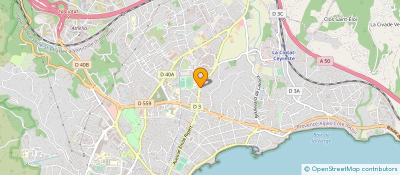 localisation de l'entreprise COM'SAA  LA CIOTAT