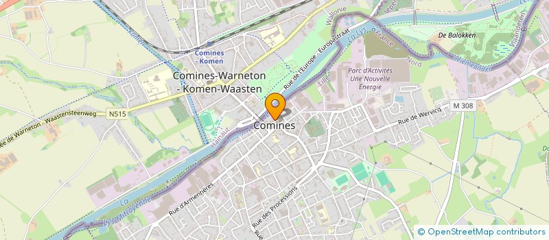 localisation de l'entreprise COM SERVICES  COMINES