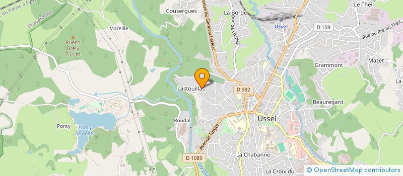 localisation de l'entreprise COM.SI à USSEL