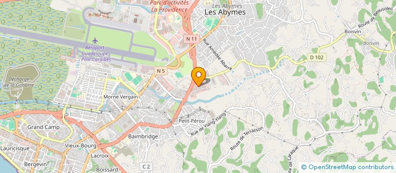 localisation de l'entreprise COM SOC ECO DE GPE ET ILES NORD CROIX RGE FRCAISE à LES ABYMES