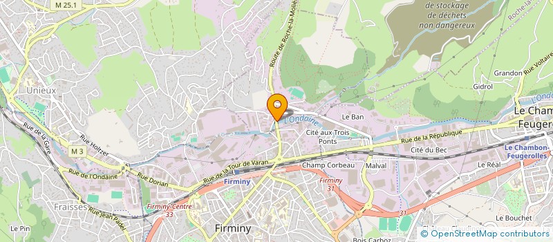 localisation de l'entreprise COM-STORY à FIRMINY