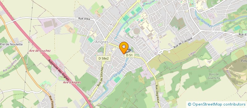 localisation de l'entreprise COM'UNE BULLE  ANGRES