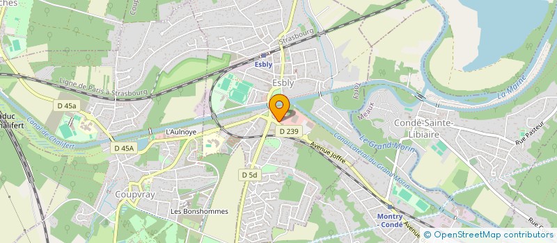 localisation de l'entreprise COM'UNE FLEUR à ESBLY