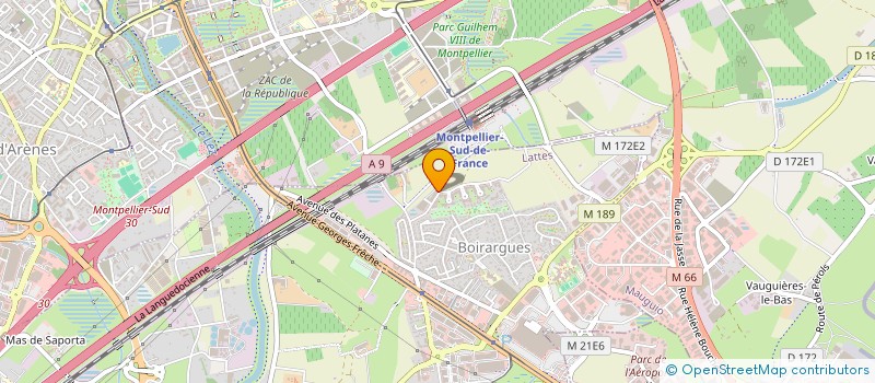 localisation de l'entreprise COM' UNE IDEE  LATTES