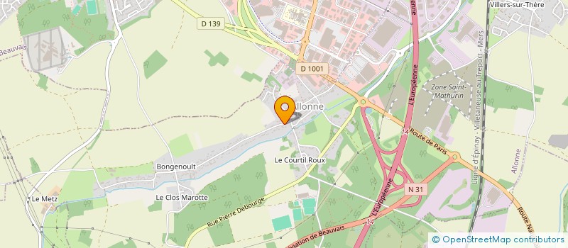 localisation de l'entreprise COM08  ALLONNE