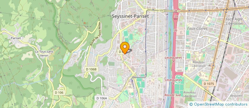 localisation de l'entreprise COM6 à SEYSSINET-PARISET