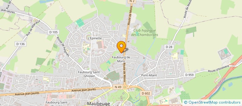 localisation de l'entreprise COMABO à MAUBEUGE