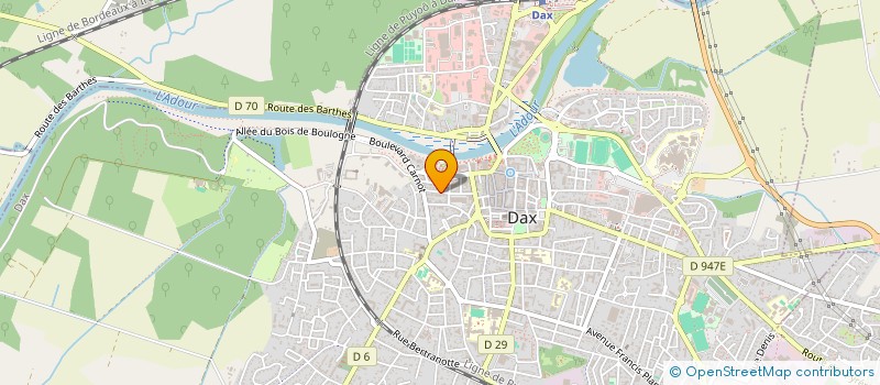 localisation de l'entreprise COMADA à DAX
